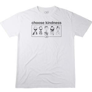 Queer Eye Choose Kindness White T-Shirt Black Graphic QE Sz Medium NWT